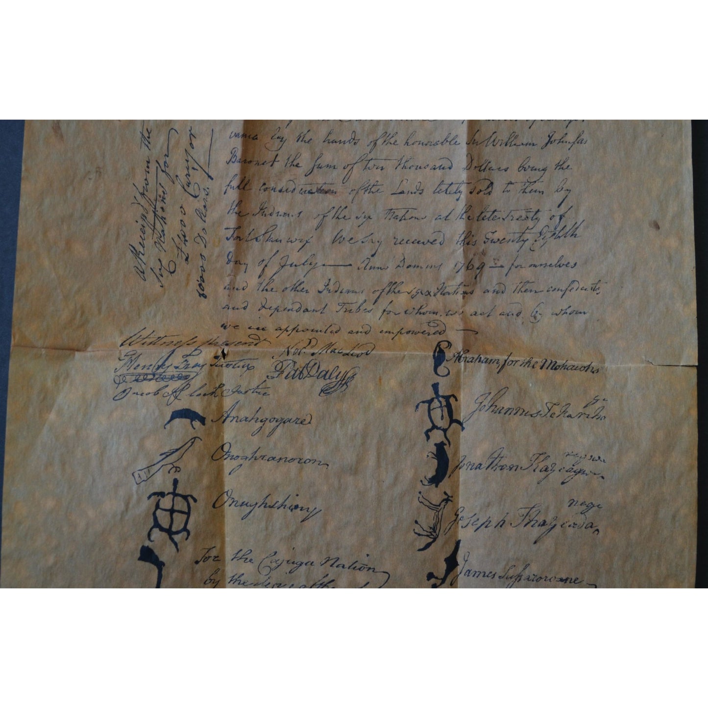Signatures Of Six Nations Of Indians 1769 Historical Document Reproduction