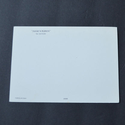 Jane's Kitten by Art Gore Print 7 x 5" Vintage