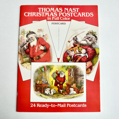 Thomas Nast Christmas Postcards Full Color Book 18 Cards Remaining