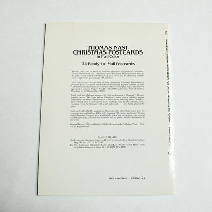 Thomas Nast Christmas Postcards Full Color Book 18 Cards Remaining