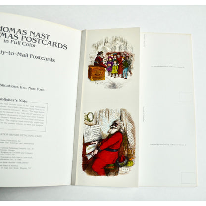 Thomas Nast Christmas Postcards Full Color Book 18 Cards Remaining