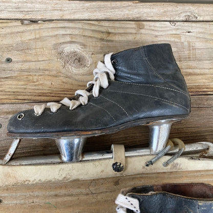 Vintage Planert's Special Intermediate Speed Skates Black Leather