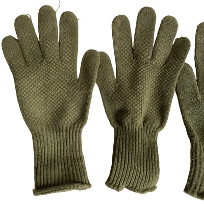 Lot 2 Pairs USMC Wool Glove Inserts Enhanced Grip Liners Olive Drab Marine Corps