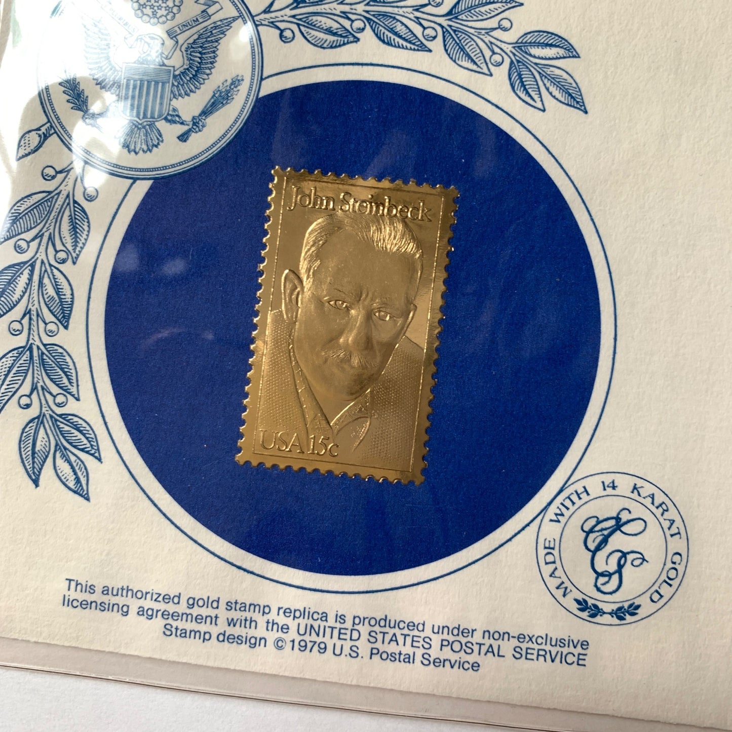 1979 John Steinbeck Gold Stamp Replica FDC First Day Cover Stamp Envelope