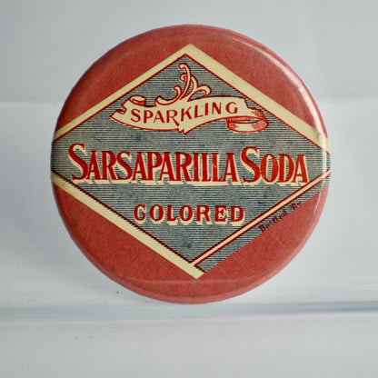 Sarsaparilla Soda Vintage Hand Mirror 3"