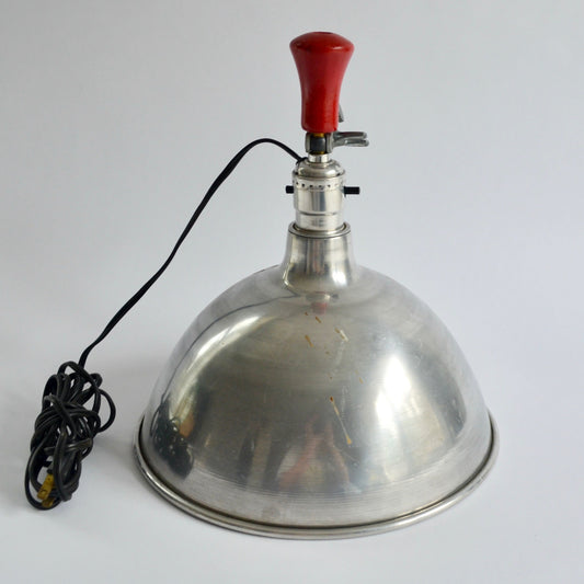 Vintage Leviton Aluminum Shop Work Light Swivel 10" Lamp TESTED & WORKS!