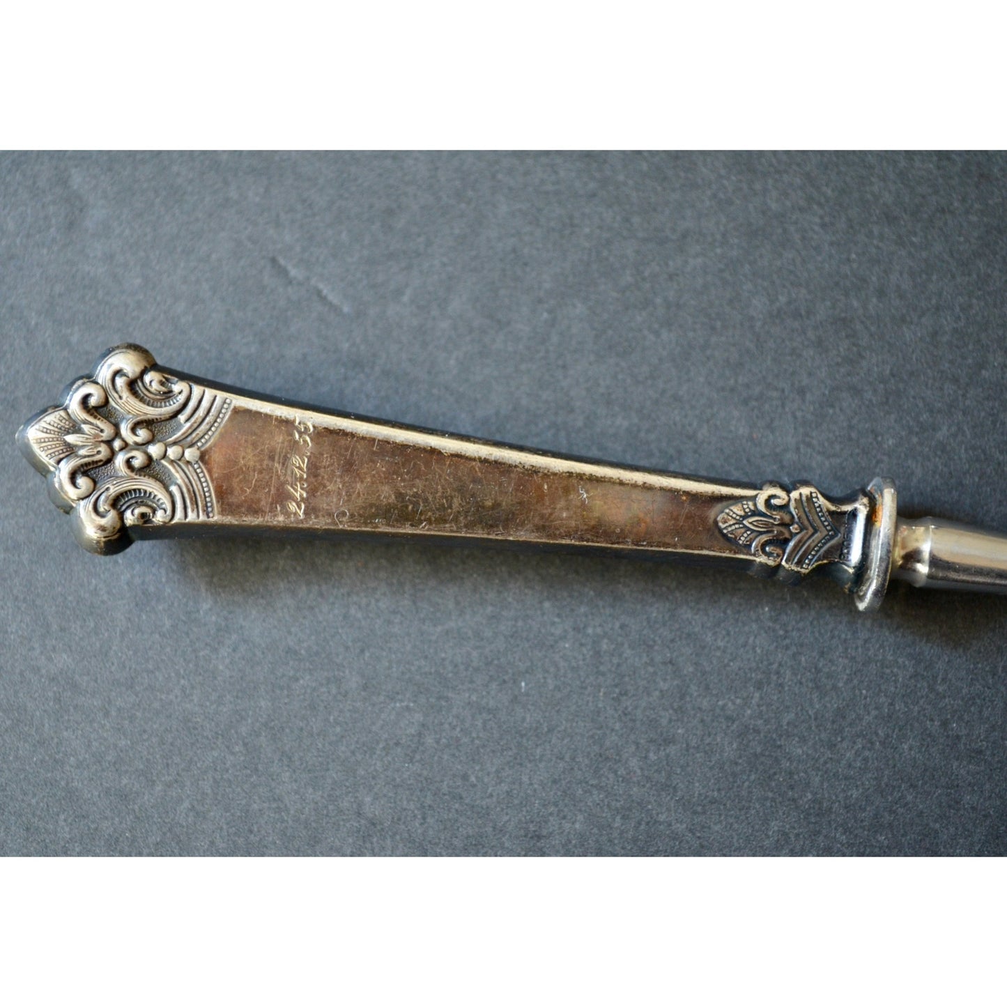Vintage Rustfri Cheese Slicer Ornate Silver