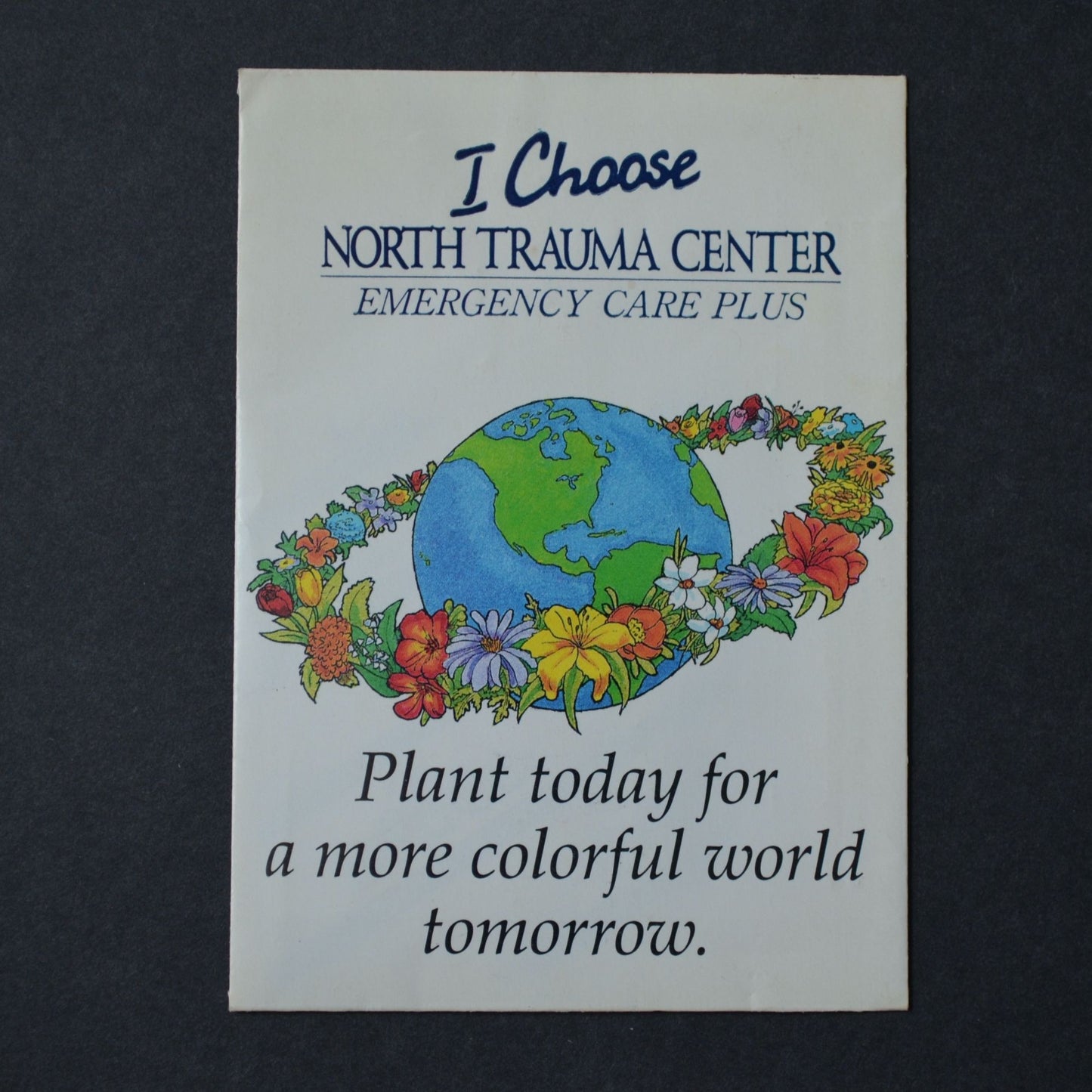 Vintage 1993 North Trauma Center Wildflower Seeds Packet Advertising