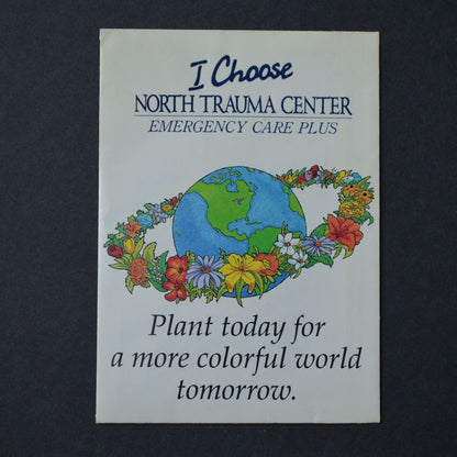 Vintage 1993 North Trauma Center Wildflower Seeds Packet Advertising