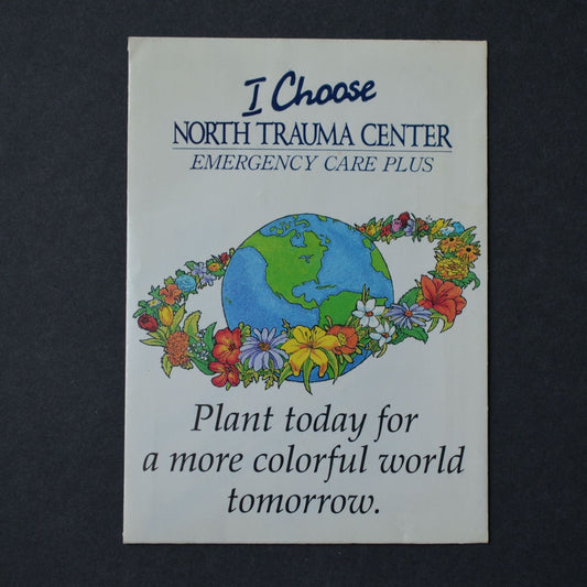 Vintage 1993 North Trauma Center Wildflower Seeds Packet Advertising