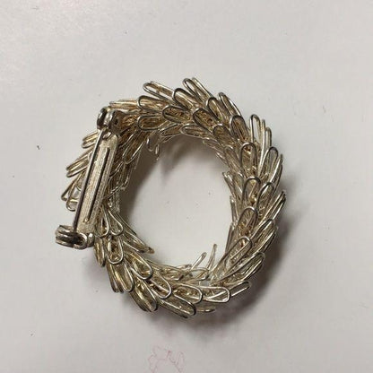 Vintage Christmas Wreath and Tree Brooch Pin