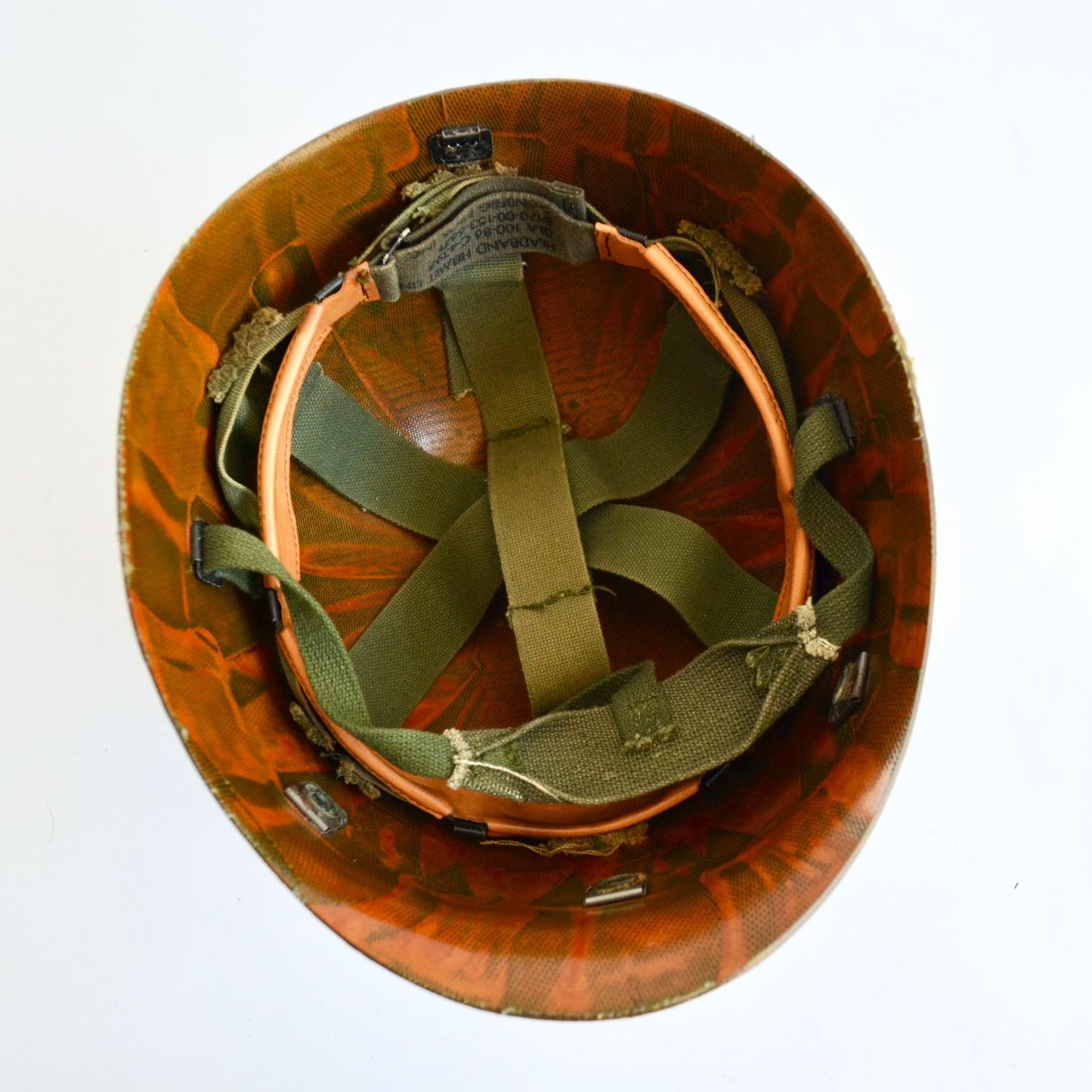 Vintage Military Army Helmet Liner Vietnam? Korean War? WWII?