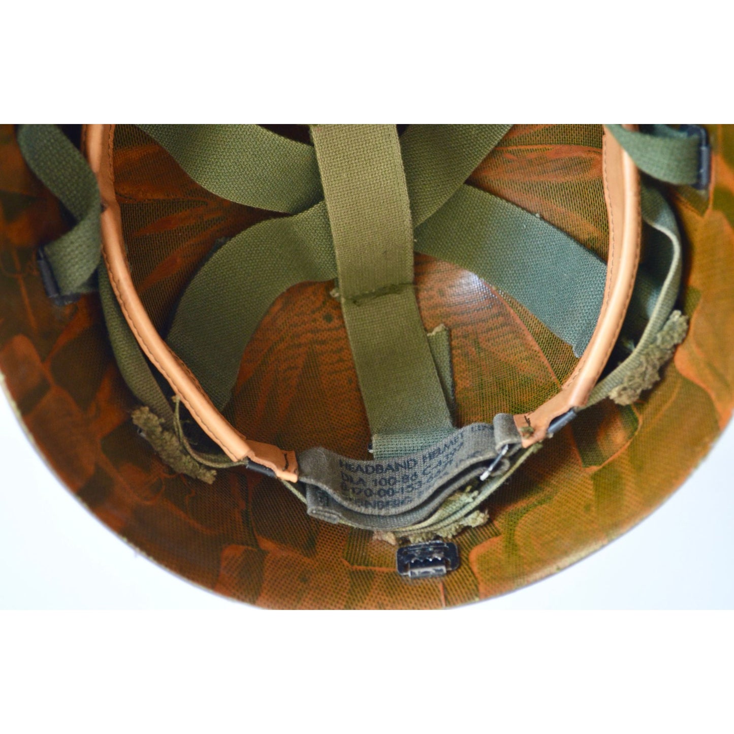 Vintage Military Army Helmet Liner Vietnam? Korean War? WWII?