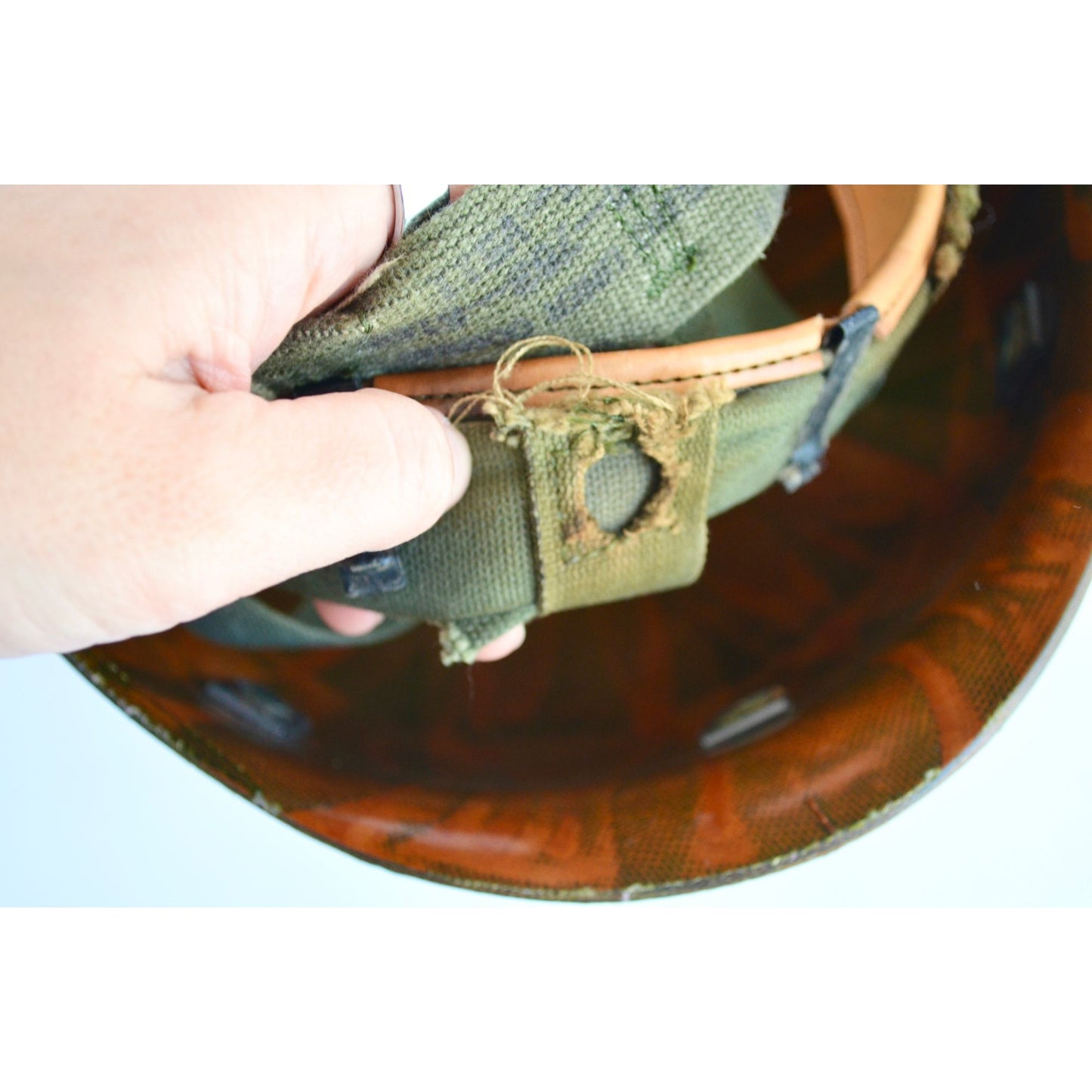 Vintage Military Army Helmet Liner Vietnam? Korean War? WWII?