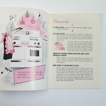 Tick-Tock Clock-Controlled Oven Meals for Gas Ranges Vintage Book
