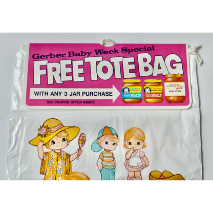 1974 Gerber Baby Week Plastic Tote Bag Vintage