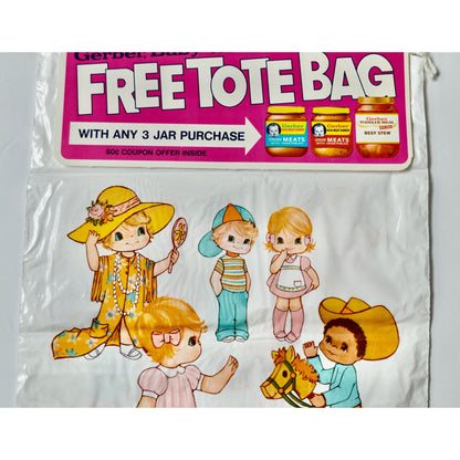 1974 Gerber Baby Week Plastic Tote Bag Vintage