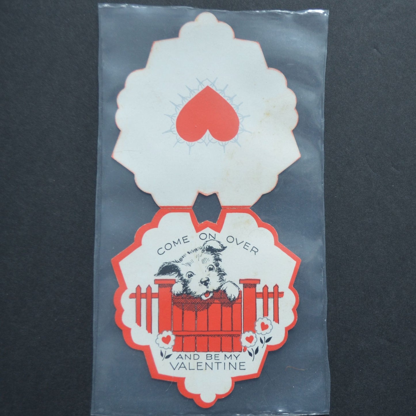 Vintage Valentine Come on Over And Be My Dog Fence