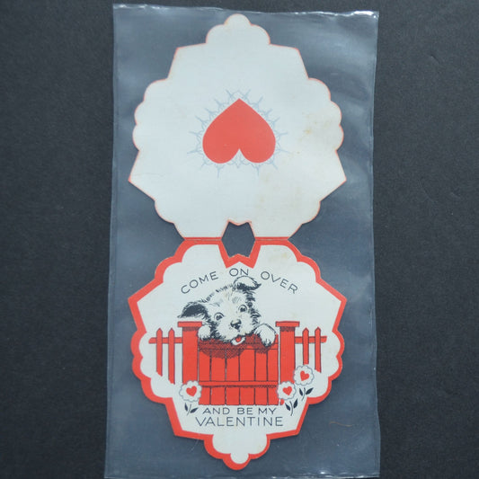 Vintage Valentine Come on Over And Be My Dog Fence