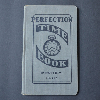 Perfection Time Book Weekly Unused Vintage #677