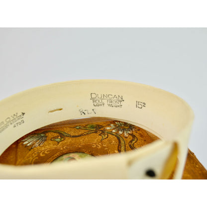 Antique Victorian Men's Cuff & Collar Stay Box Leather Covered Wood