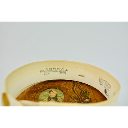 Antique Victorian Men's Cuff & Collar Stay Box Leather Covered Wood