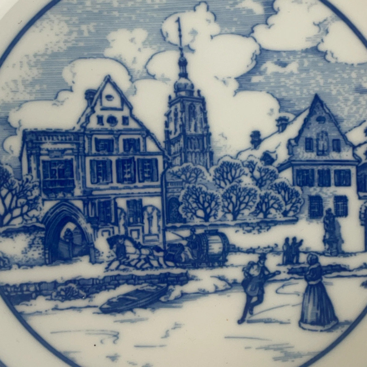 Hutschenreuther Eltzer Hof Collector Plate German Blue and White Porcelain