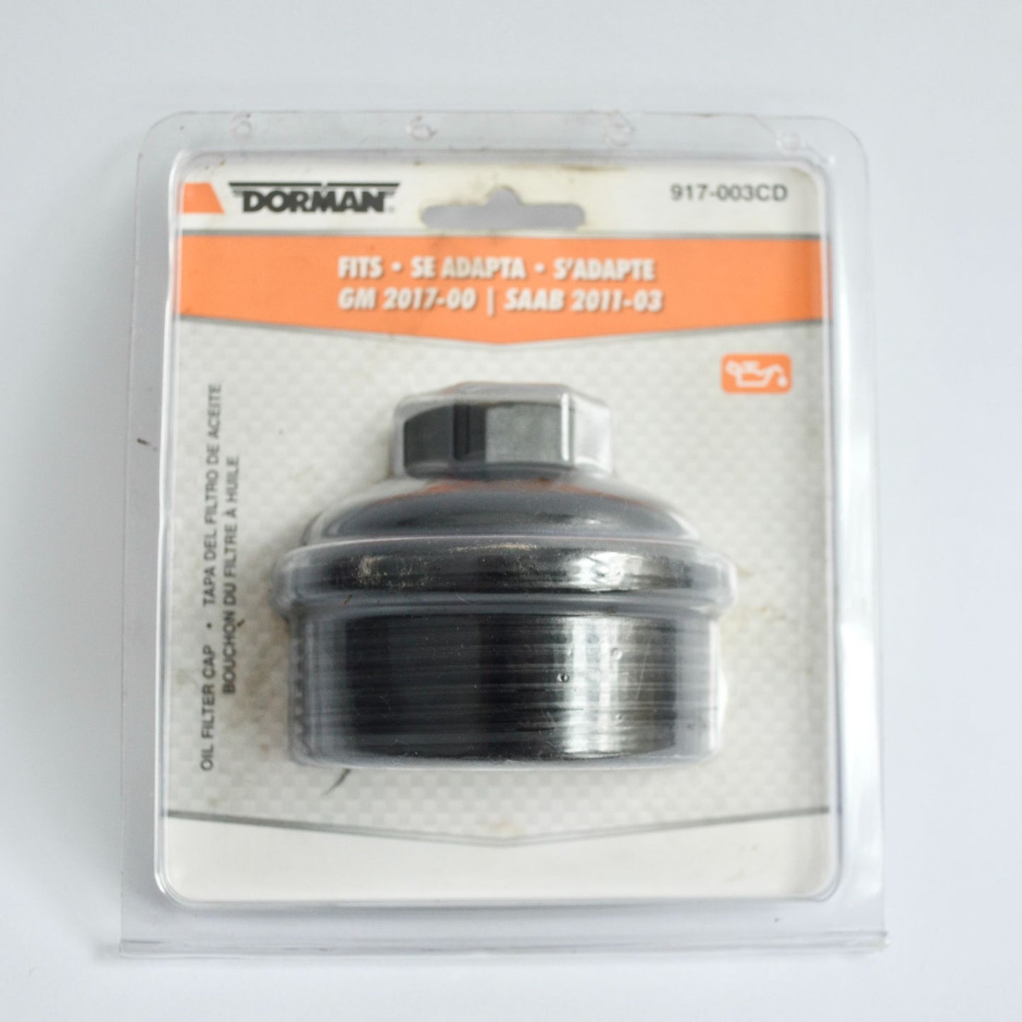 Dorman 917-003CD Oil Filter Cover Cap GM 2000-2017, Saab 2003-2011