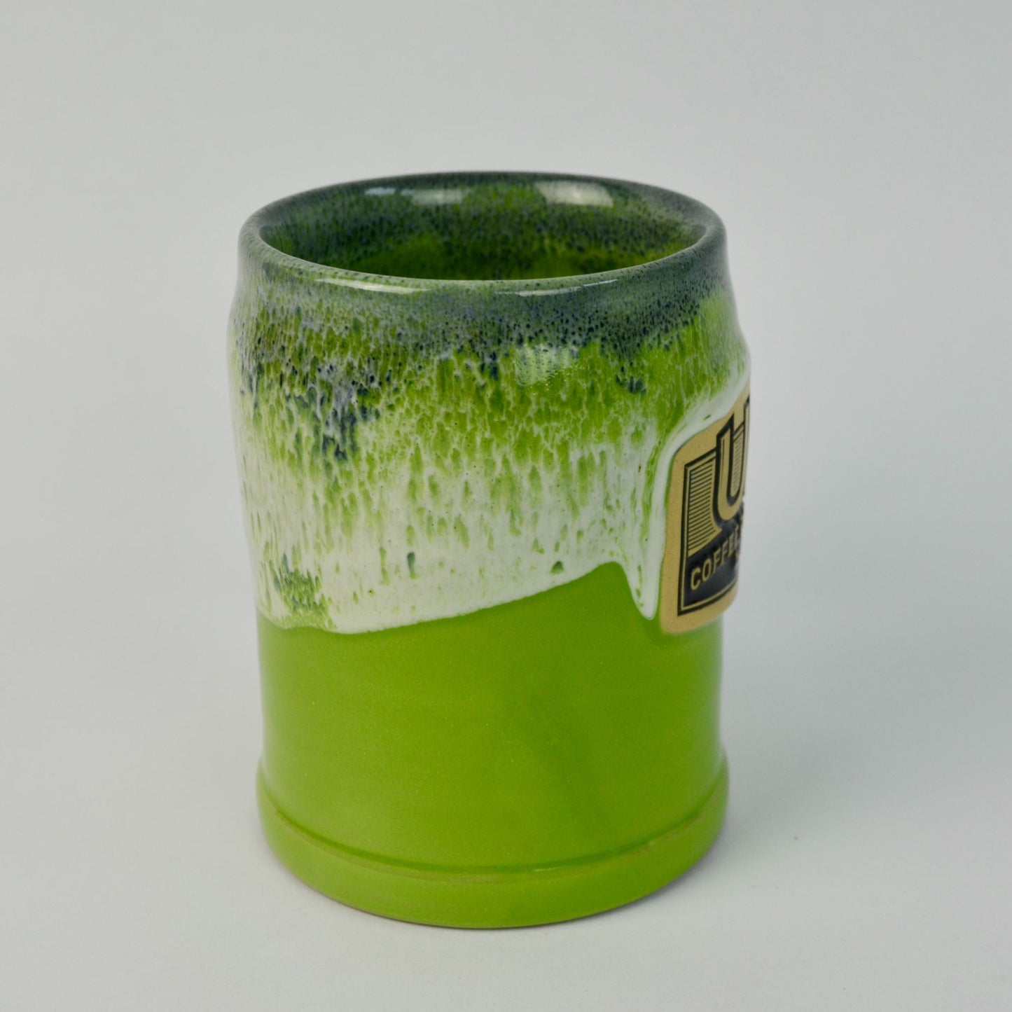Deneen Pottery UP Coffee Roasters MPLS Minneapolis Minnesota Green Mug