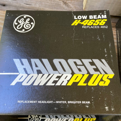 Lot 3 GE Halogen Powerplus Headlamps Low Beam H4656 & High Beam H4651 NOS