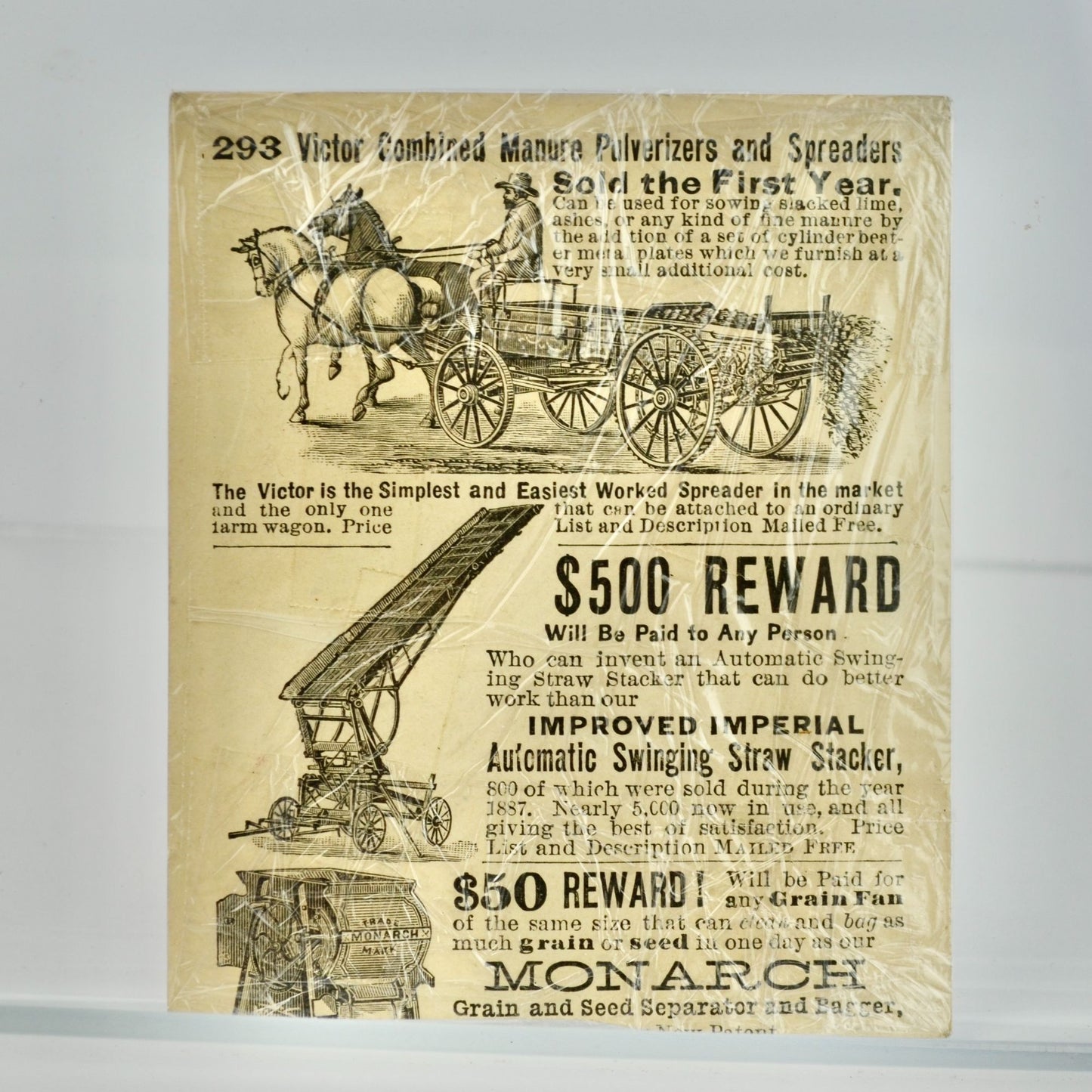 Ain't We In Clover Victorian Trading Card Antique As IS