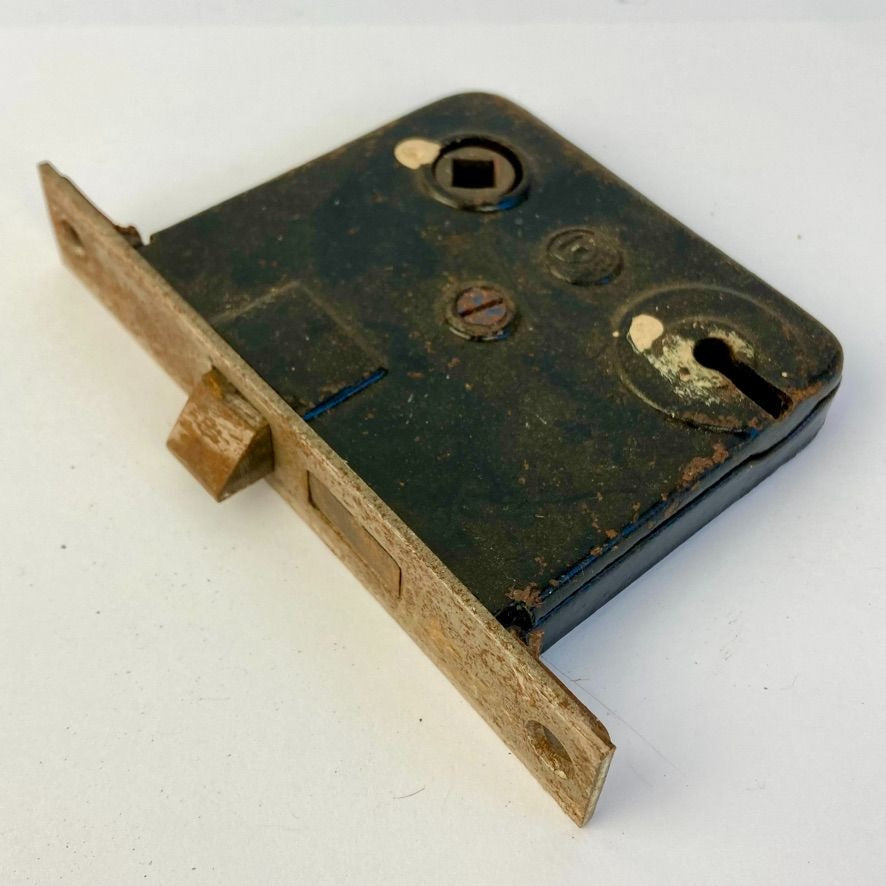 Antique Architectural Salvage Hardware Door Mortise Lock Vintage Cast Iron