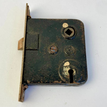 Antique Architectural Salvage Hardware Door Mortise Lock Vintage Cast Iron