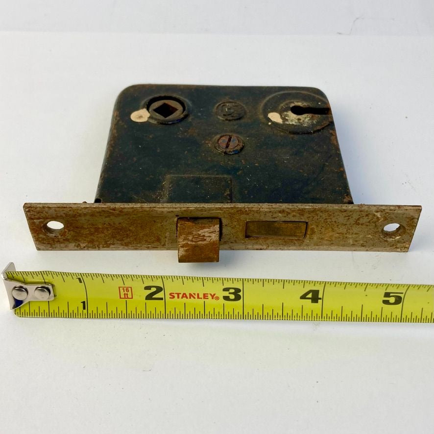 Antique Architectural Salvage Hardware Door Mortise Lock Vintage Cast Iron