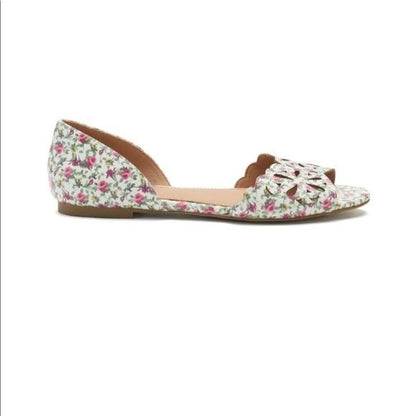 SO Loach Floral Flats Shoes New Size 8