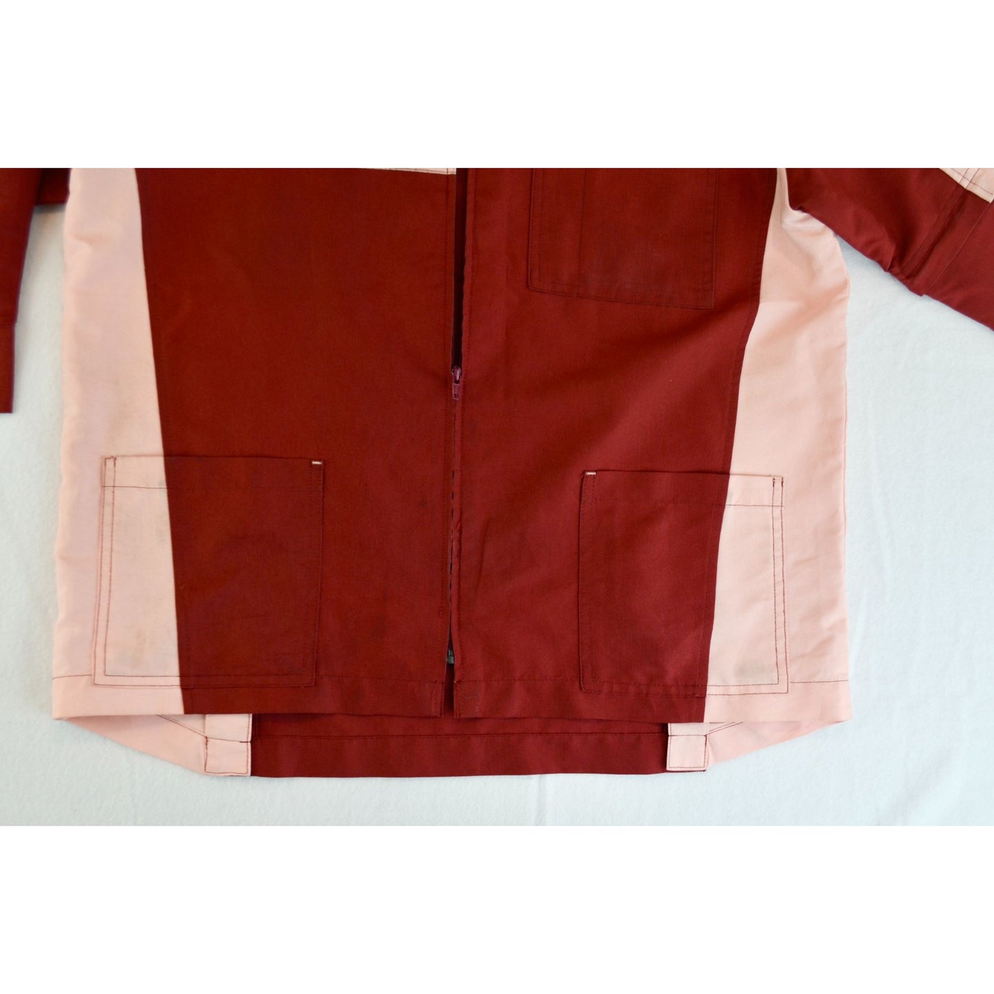 7 Eleven Vintage Japan Work Employee Jacket Shirt Zipper Short Long Sleeve Medium