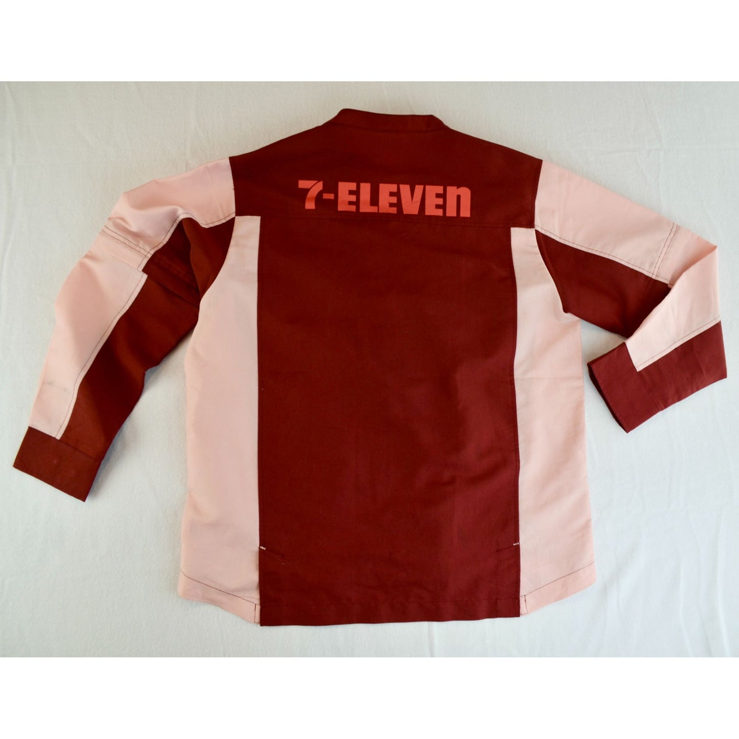 7 Eleven Vintage Japan Work Employee Jacket Shirt Zipper Short Long Sleeve Medium