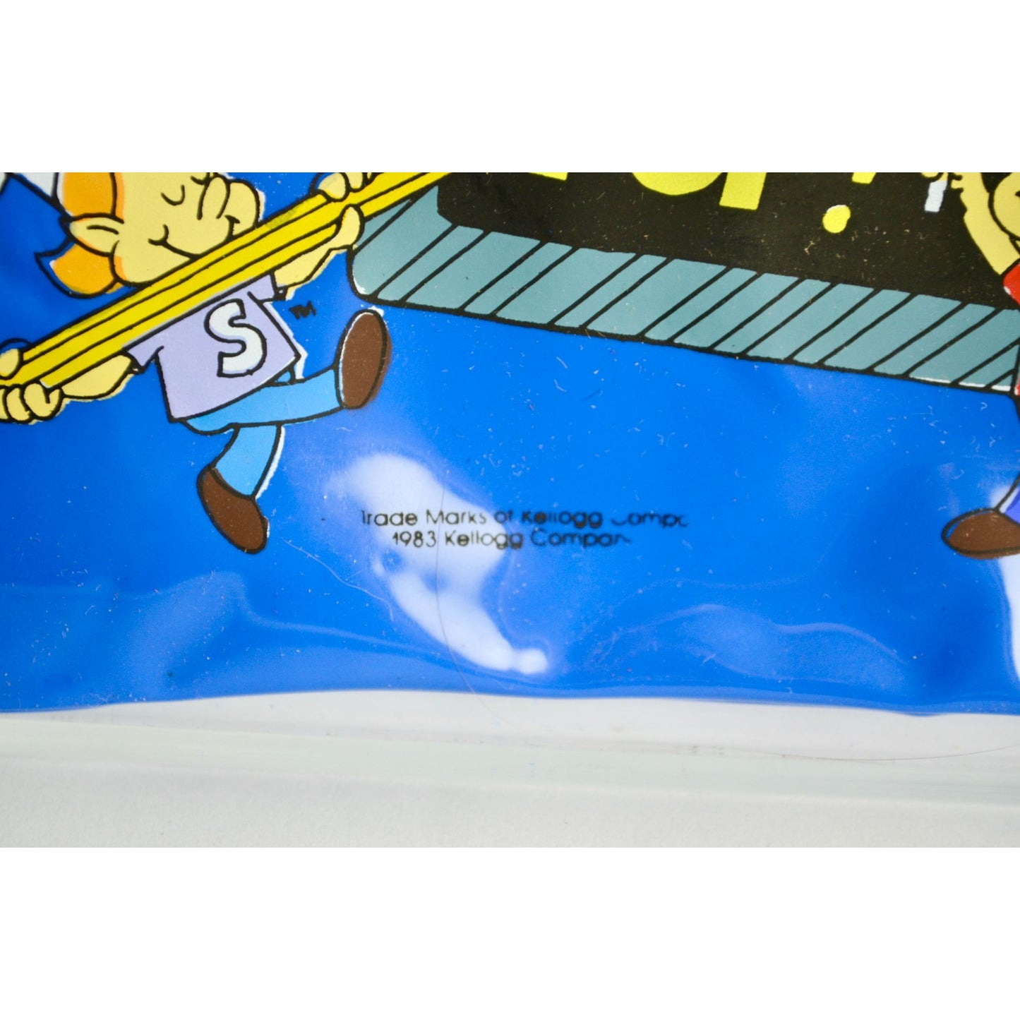 Kellogg's Snap Crackle Pop Rice Krispies Blue Vinyl Pencil Pouch Vintage