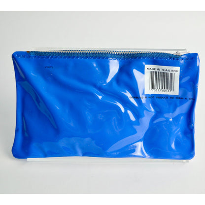 Kellogg's Snap Crackle Pop Rice Krispies Blue Vinyl Pencil Pouch Vintage