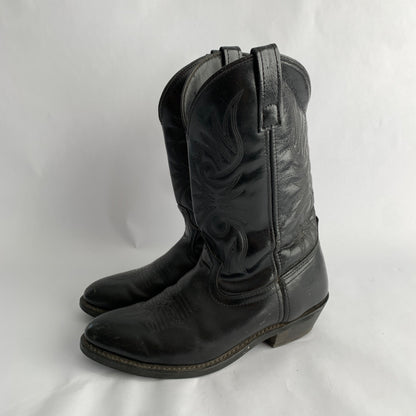 Laredo 4240 Black Shiny Men's Cowboy Boots Vintage Size 9 EW