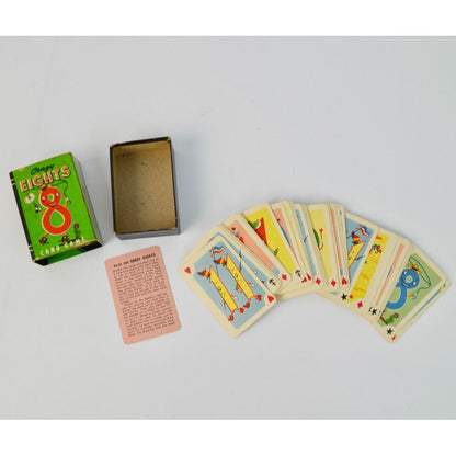 Whitman Peter Pan Card Game Crazy Eights Miniature With Box