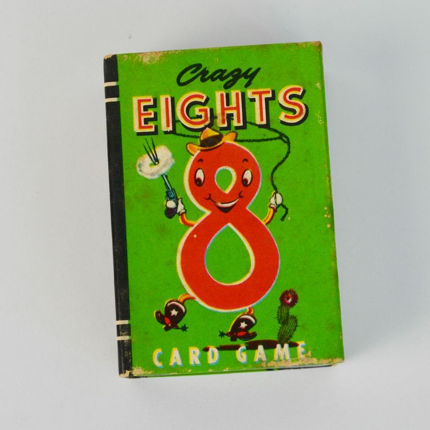 Whitman Peter Pan Card Game Crazy Eights Miniature With Box