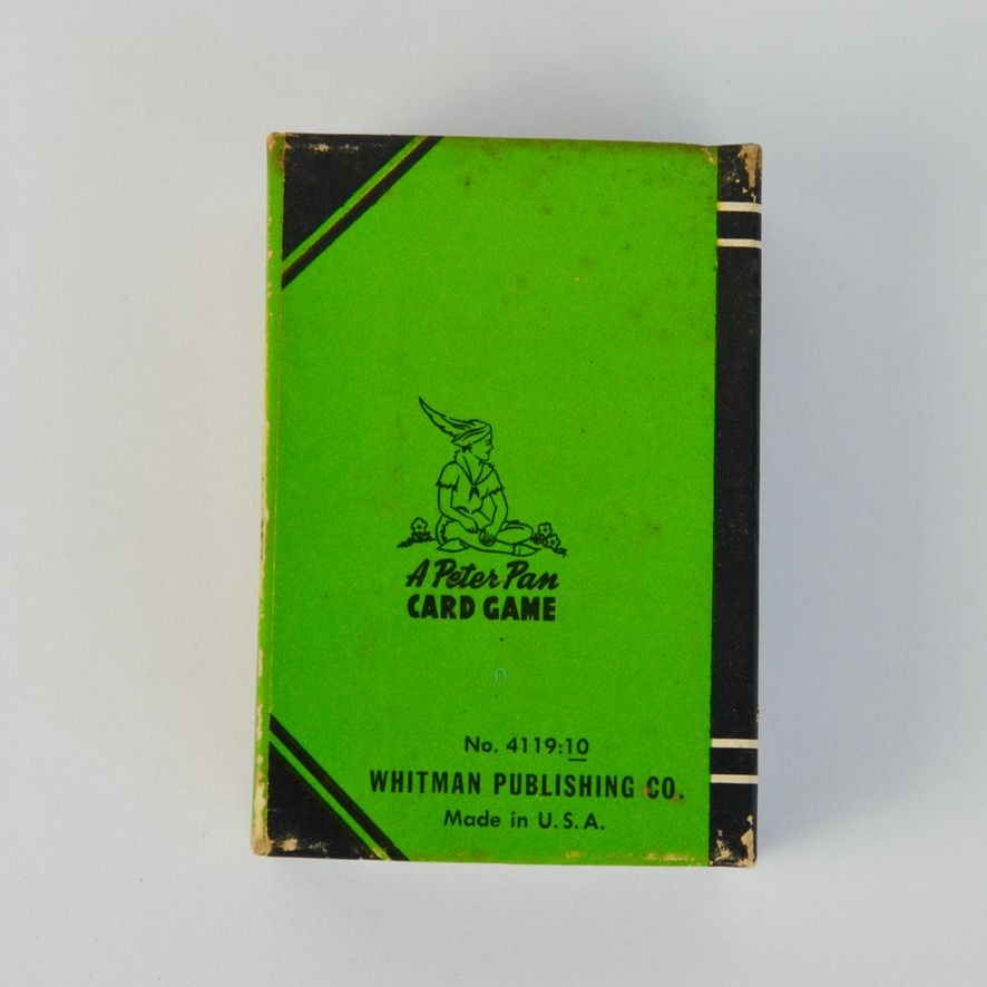Whitman Peter Pan Card Game Crazy Eights Miniature With Box