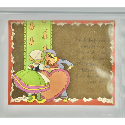 Vintage Valentine's Day Card Dutch Couple
