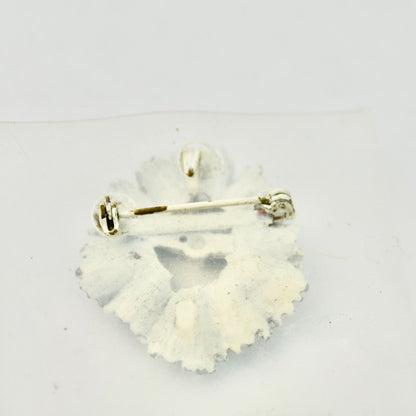 Vintage Cameo Brooch Pin or Pendant Gold Black White