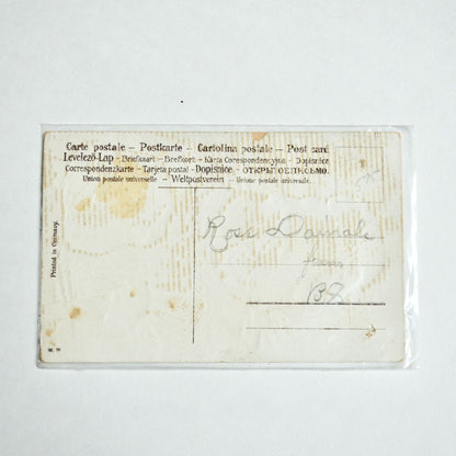 Antique Early 1900s Christmas Postcard Germany Santa Child