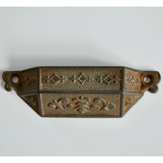 Antique Victorian Cast Iron Bin Pull Pat Nov 9 1869 Drawer Eastlake? Vintage