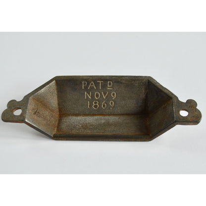 Antique Victorian Cast Iron Bin Pull Pat Nov 9 1869 Drawer Eastlake? Vintage