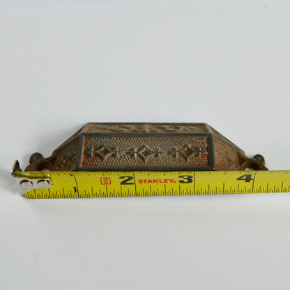 Antique Victorian Cast Iron Bin Pull Pat Nov 9 1869 Drawer Eastlake? Vintage