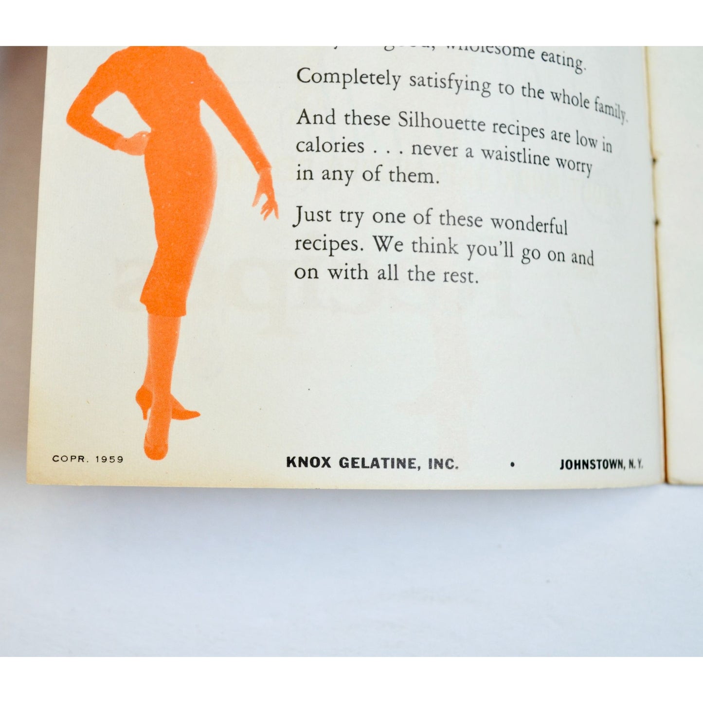 Vintage Knox Silhouette Recipes Booklet